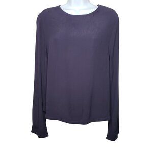 Bryn Walker Sz S Purple Soft Comfy Long Sleeve Blouse (1007)